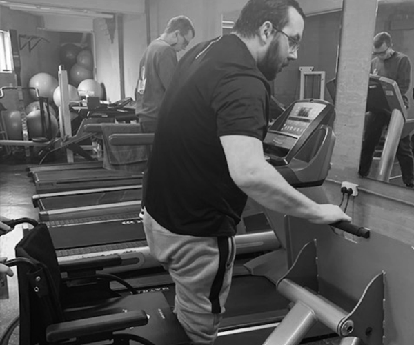 Motion therapy equipment in use